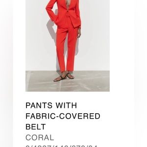 Zara red pants - never worn but no belt!